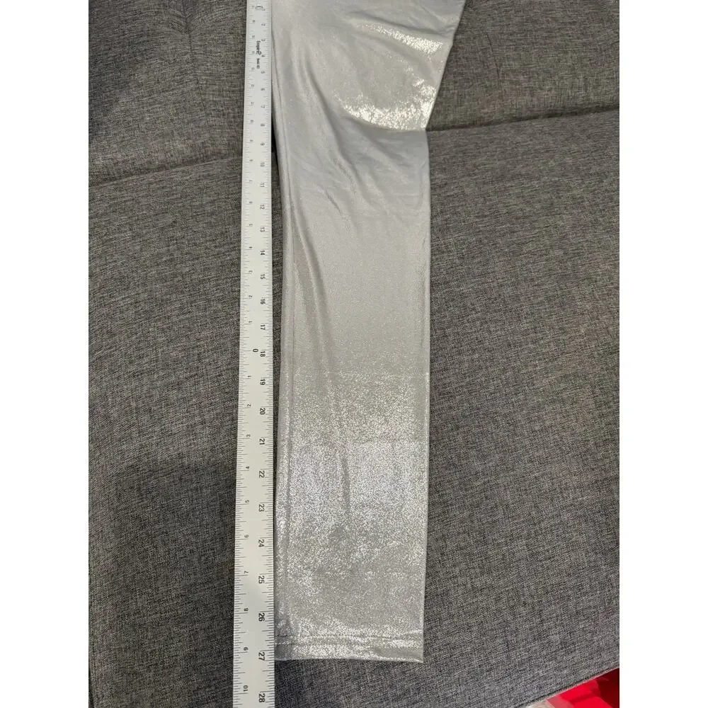 NWT Two Girls Old Navy Metallic Leggings Purple Rainbow 14/16 Silver 14/16 Plus